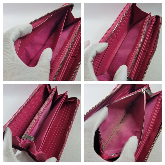 CHRISTIAN DIOR Cannage Patent Leather Zippy Long Wallet - Picture 9 of 13